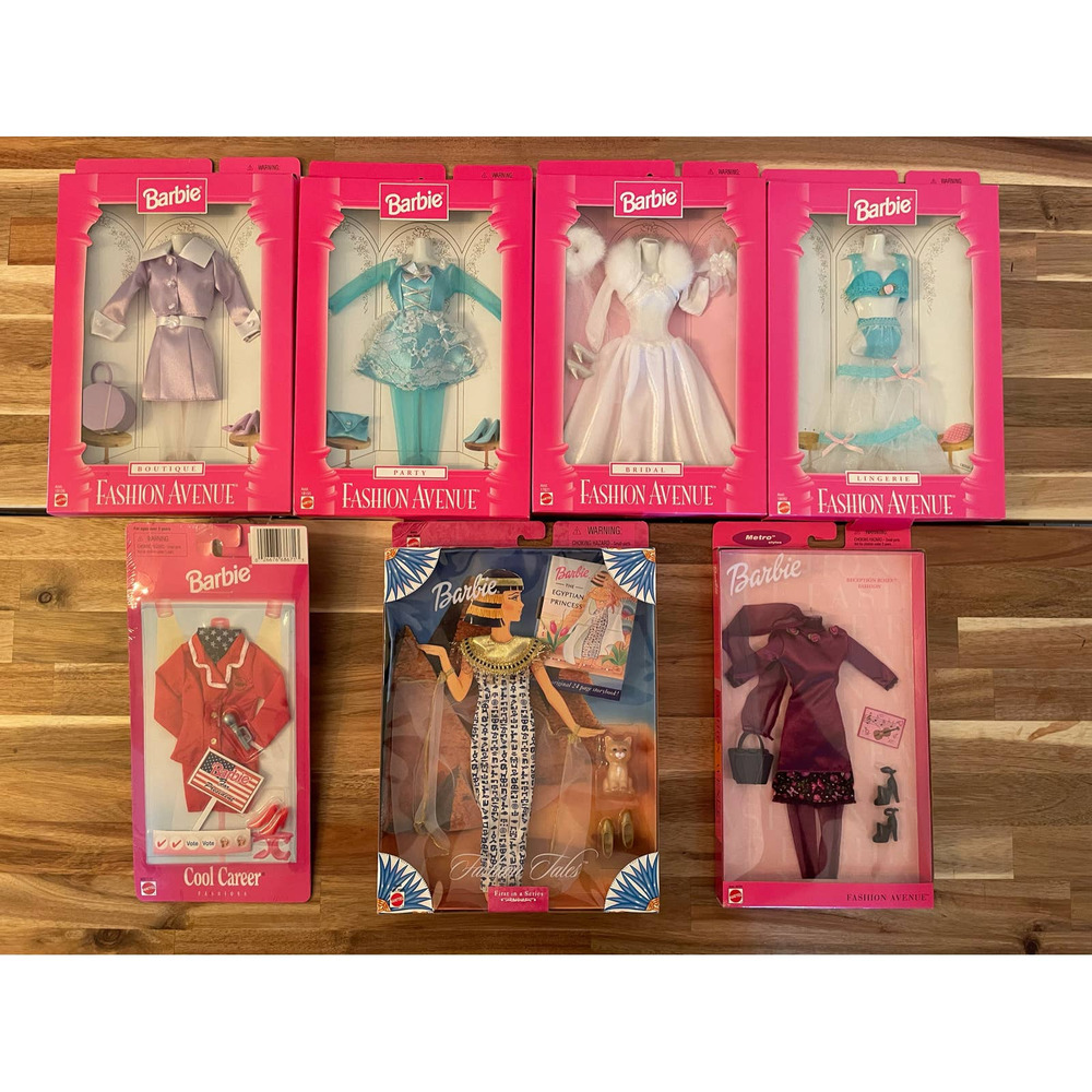 VINTAGE Barbie Clothing & Accessories NRFB Lot of 8